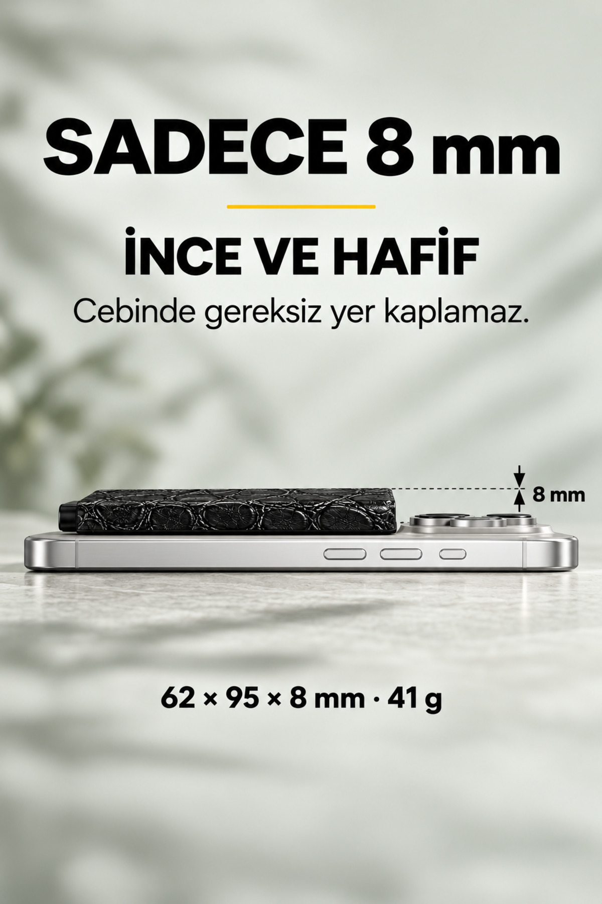 کارت‌خوان مگ‌سیف مکانیزم‌دار با محافظ RFID، کارت‌خوان اتوماتیک آلومینیومی طرح سنگی، چرم مشکی