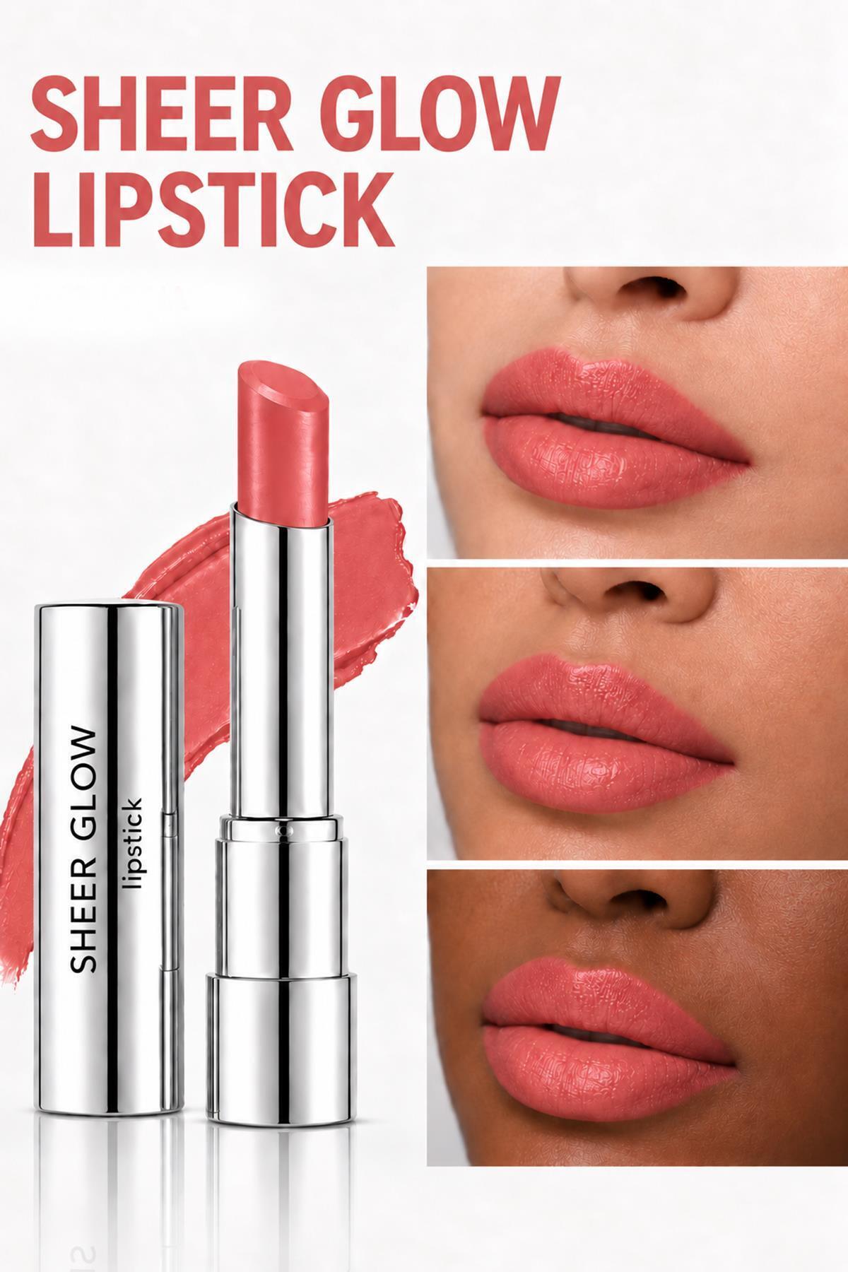 رژ لب شفاف و درخشان - بافت مرطوب کننده - تولیپ - ۰۱۰
