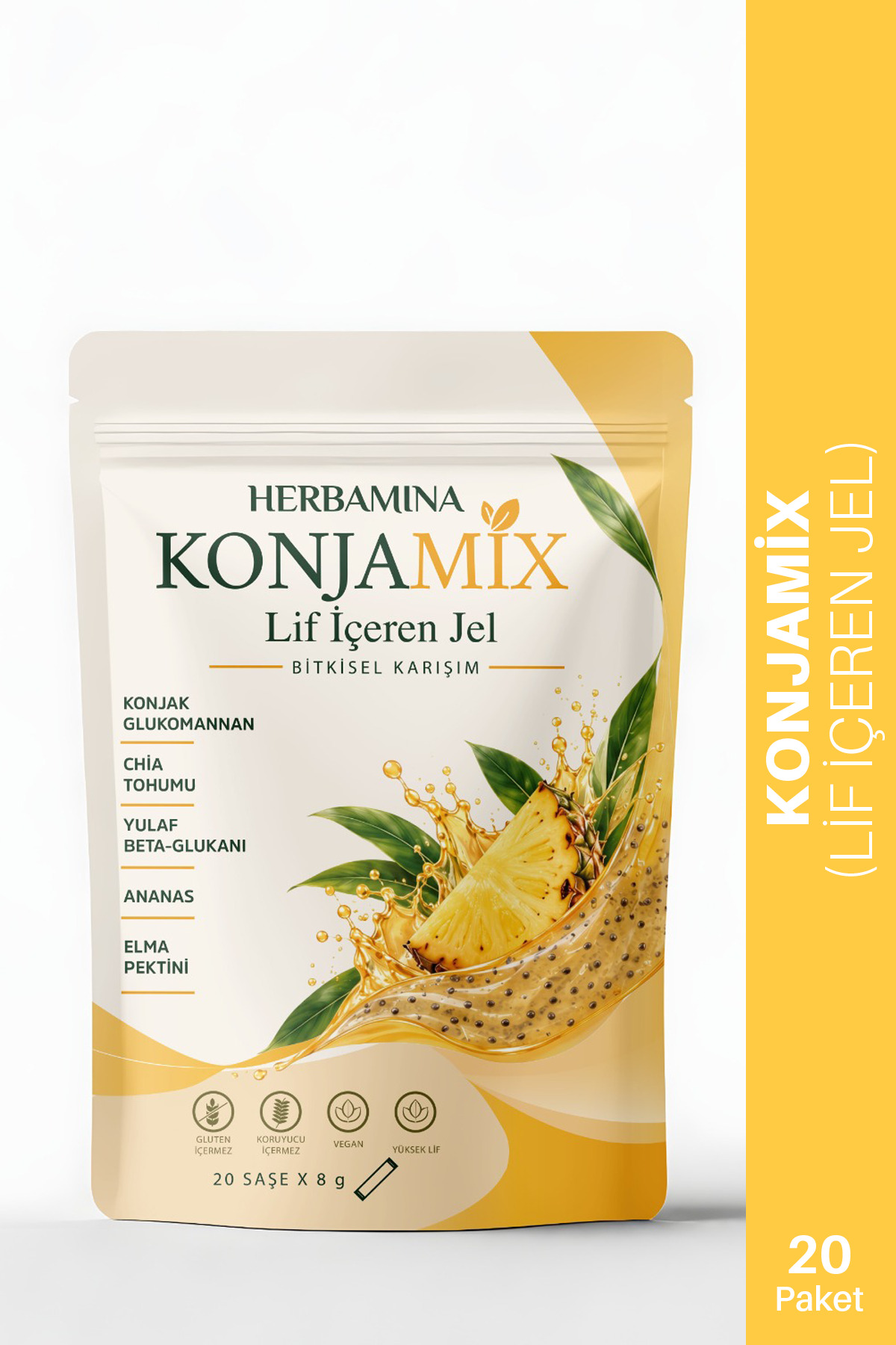 Herbamina Konjamix Lif İçeren Jel - 20 Saşe