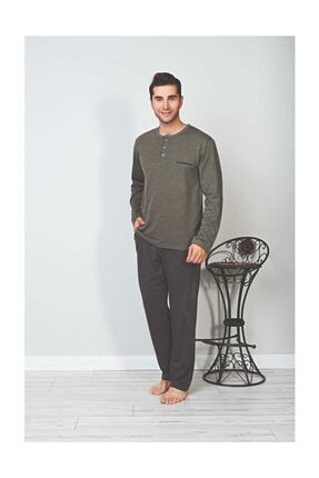 Fapi Pijama Fapi Erkek 2 Li Pijama Takimi Battal Gogus Biyeli 3 Dugmeli Haki Yesili 3xl Fapi7253 Trendyol