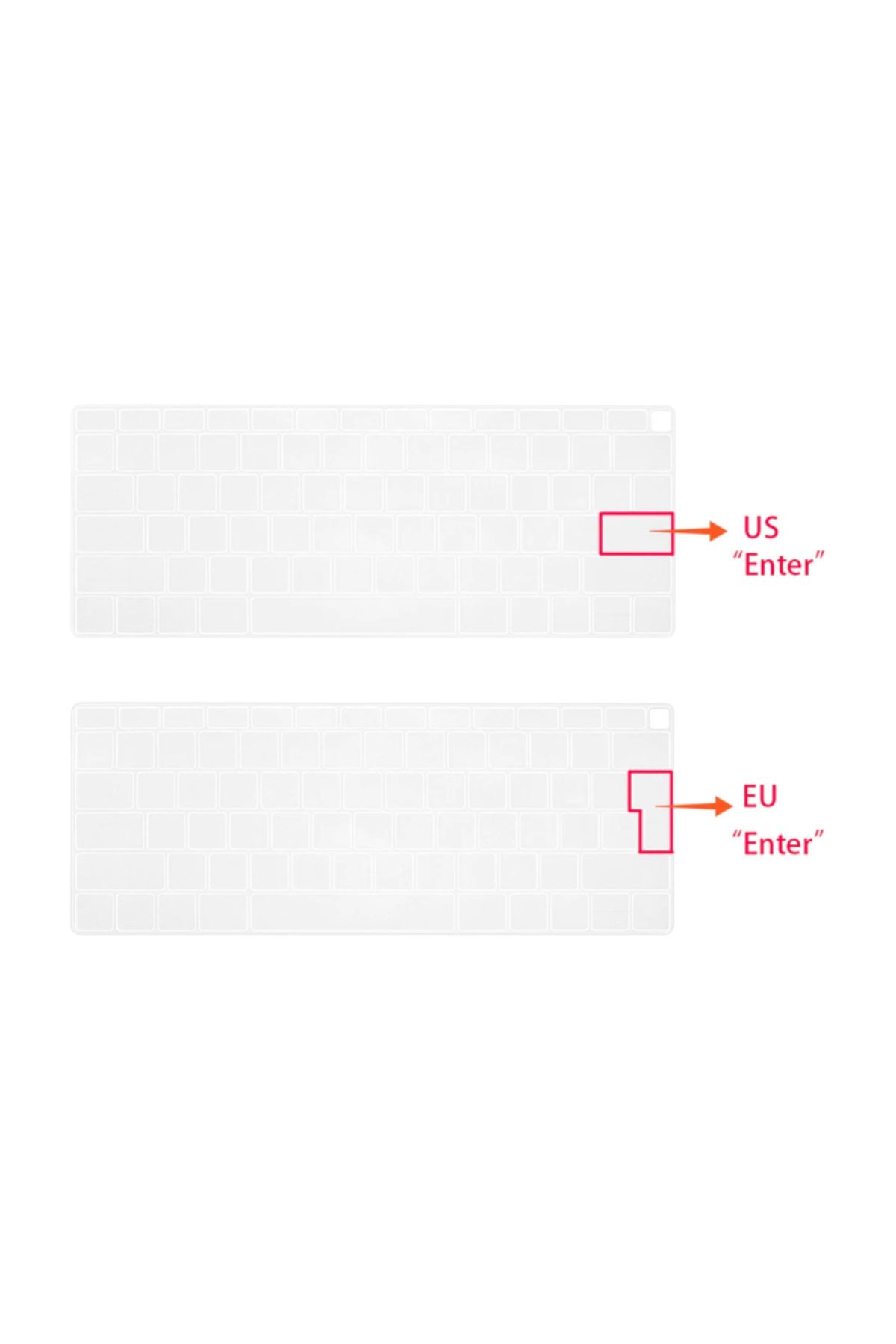 Microcase-Macbook Pro 13 A1989 Touch Bar 2018-2019 Silicone Keyboard Protection - EU Transparent 2