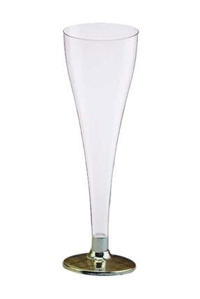 Plastik Şampanya Bardağı 8 Adet Altın TE1454