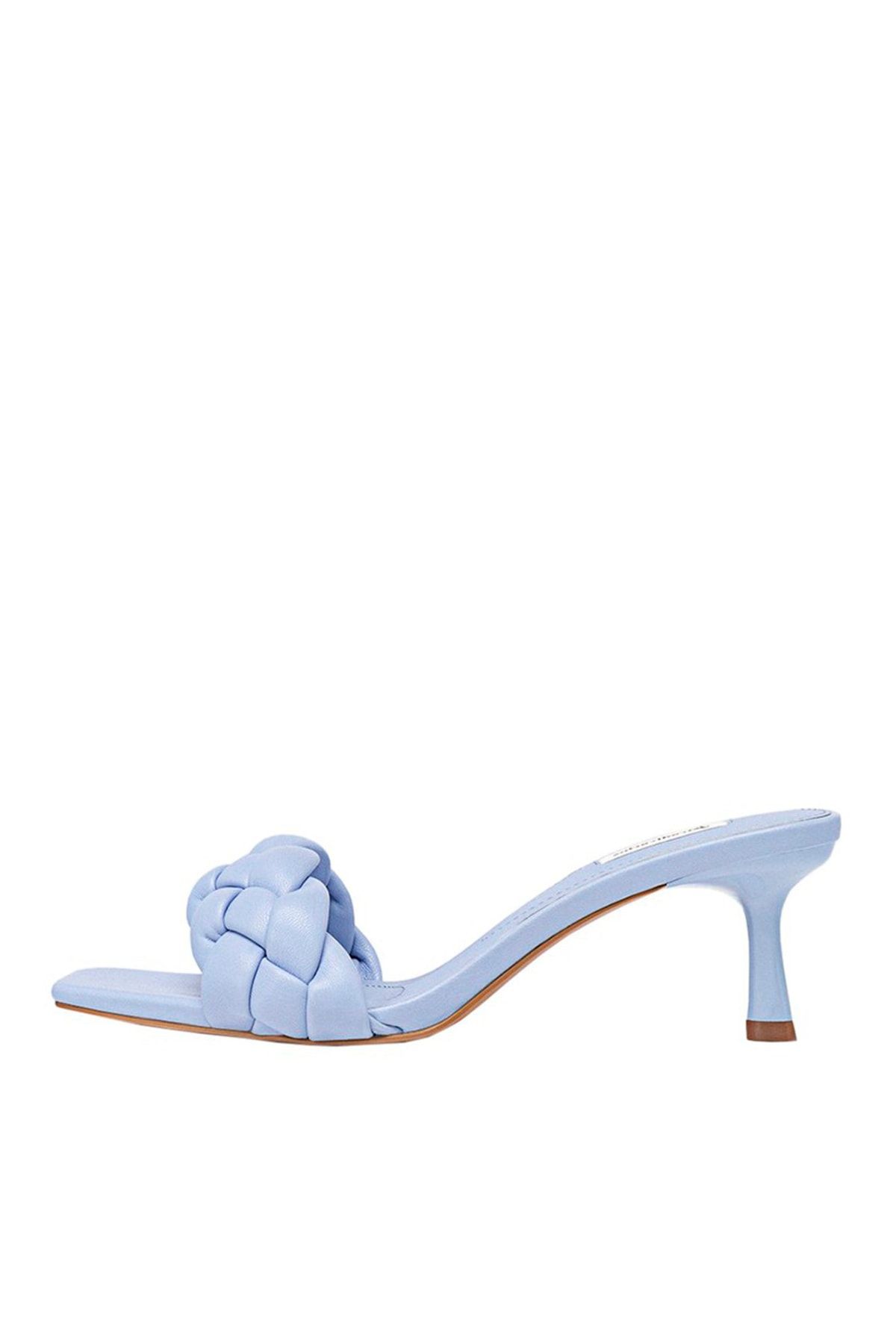 Stradivarius Kadin Mavi Orgu Detayli Dolgulu Topuklu Sandalet 19220570 Trendyol
