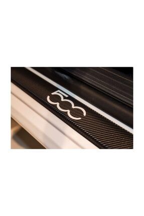 Fiat 500 L Carbon Fiber Kapı Eşiği Yazısı Sticker Boya Koruma L166