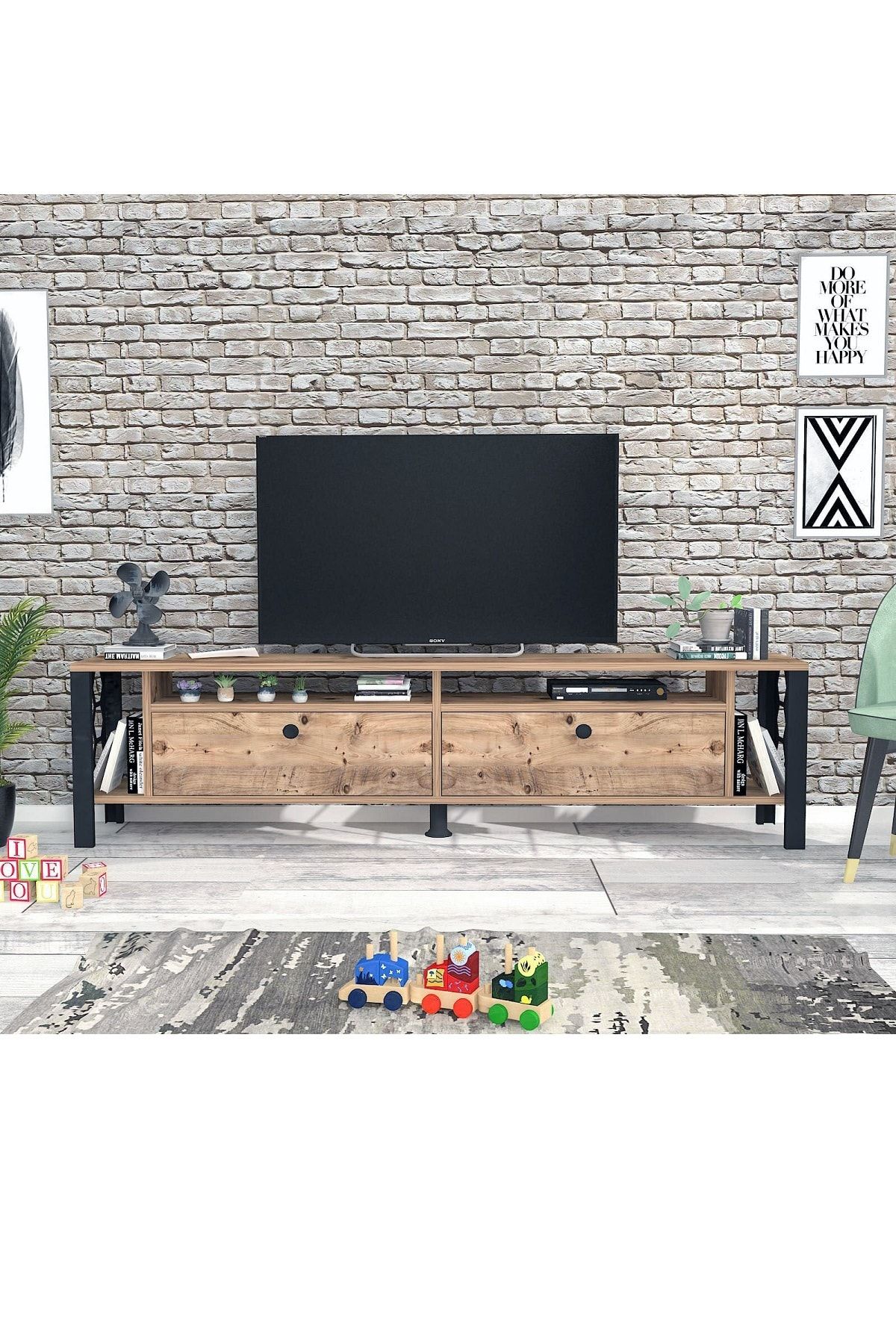 wood n love luna 160 cm tv unitesi atlantik cam siyah fiyati yorumlari trendyol