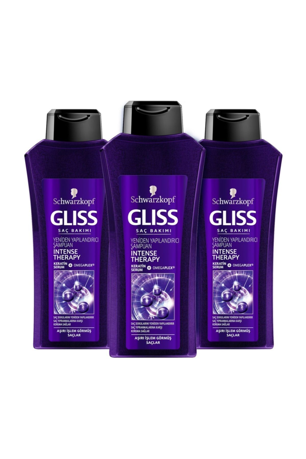 Gliss-Schwarzkopf Intense Therapy - 550 Ml x 3 Shampoos 1