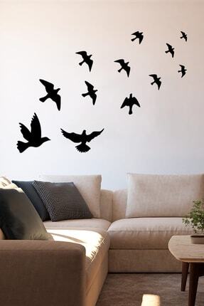 Oracal Kalbimde Ucusan Kuslar 120x112 Siyah Duvar Sticker Trendyol