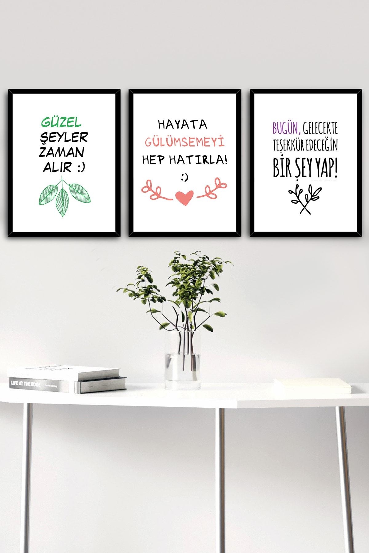 Mel S Land Motivasyon Sozleri Dekoratif Resimli Cerceve 3 Lu Set 20x30 Cm Fiyati Yorumlari Trendyol
