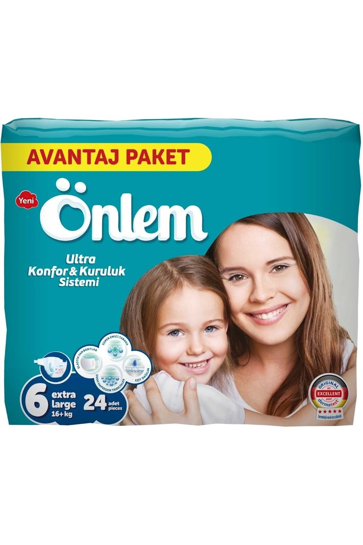 Onlem Bebek Bezi 6 Beden Extra Large 16 Kg Mega Paket 24 Adet Trendyol