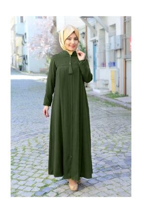 Moda Cizgi Kadin Haki Krep Kumas Tesettur Pile Detayli Ferace Mdc 0164 Fiyati Yorumlari Trendyol