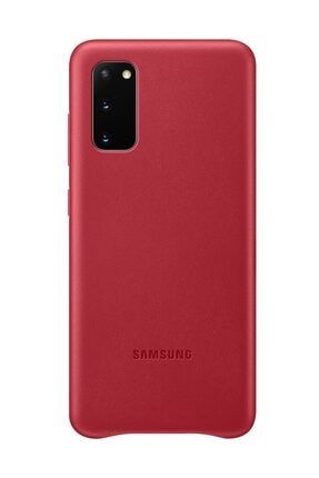 Galaxy S20 Orijinal Deri Kılıf Kırmızı EF-VG980LREGWW