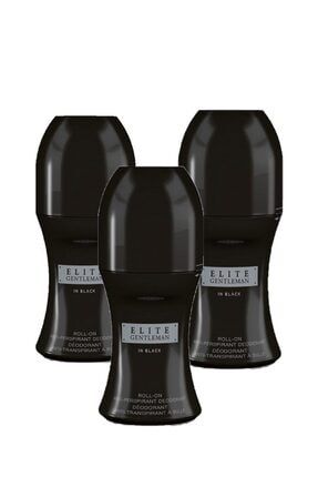 Elite Gentleman In Black Erkek Antiperspirant Roll On Deodorant Üçlü RLN2273