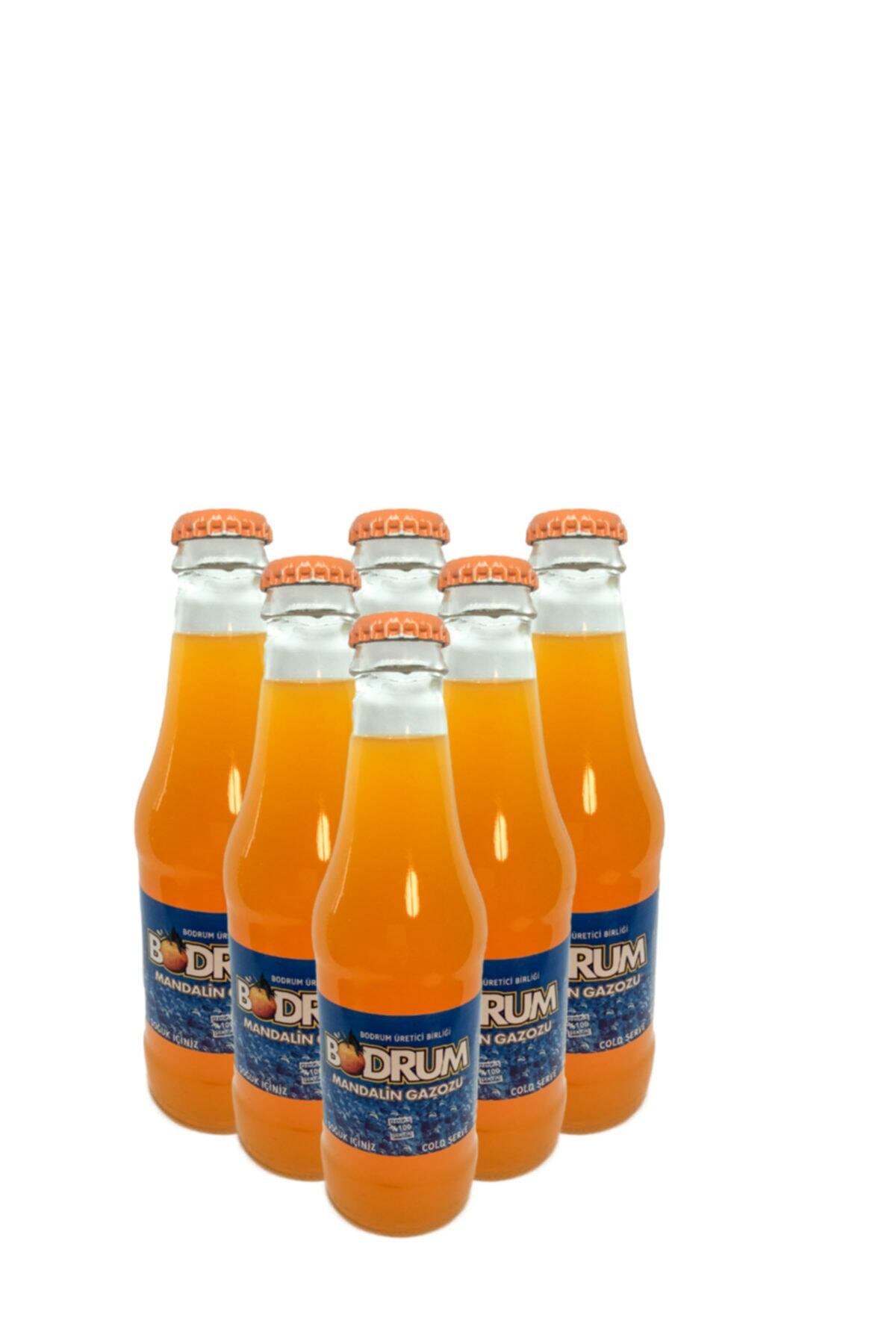 Bodrum Mandalina Gazozu Cam Şişe 250ml (6 ADET)
