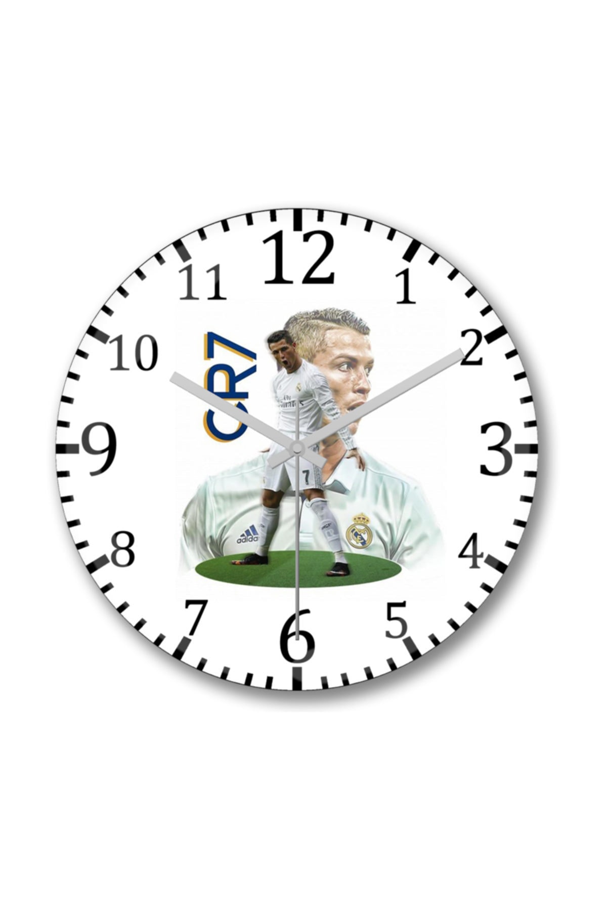 Cristiano Ronaldo Cr7 Wall Clock Curved Real Glass
