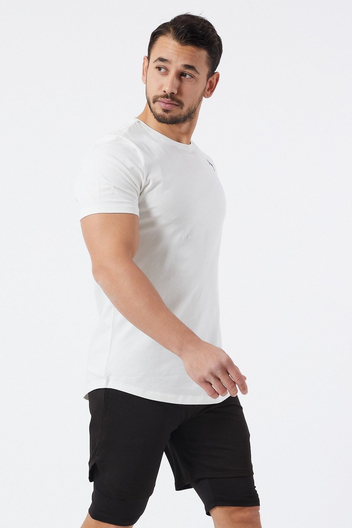 Gymwolves Erkek Spor Sort Cift Katmanli Siyah Comfortable Serisi Trendyol