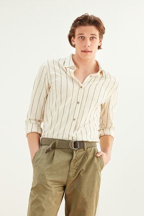 Mudo Erkek Bej Pamuklu Slim Fit Pantolon 365018 Trendyol