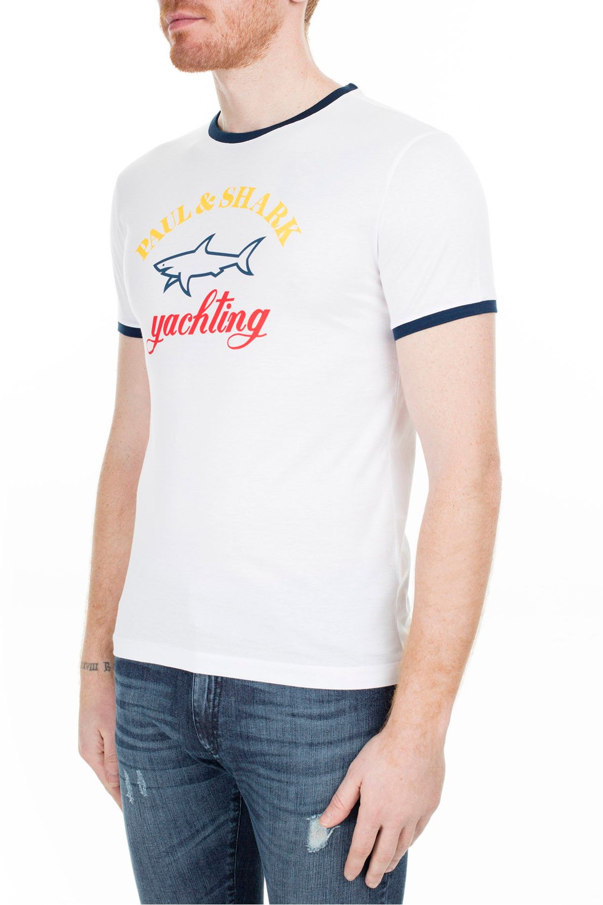 Paul Shark Paul Shark Slim Fit T Shirt Erkek T Shirt E18p1020sf 010 Trendyol