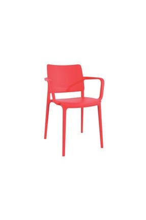 Joy Koltuk Kırmızı - Mutfak Sandalyesi - Kolçaklı pptyjoykoltuk