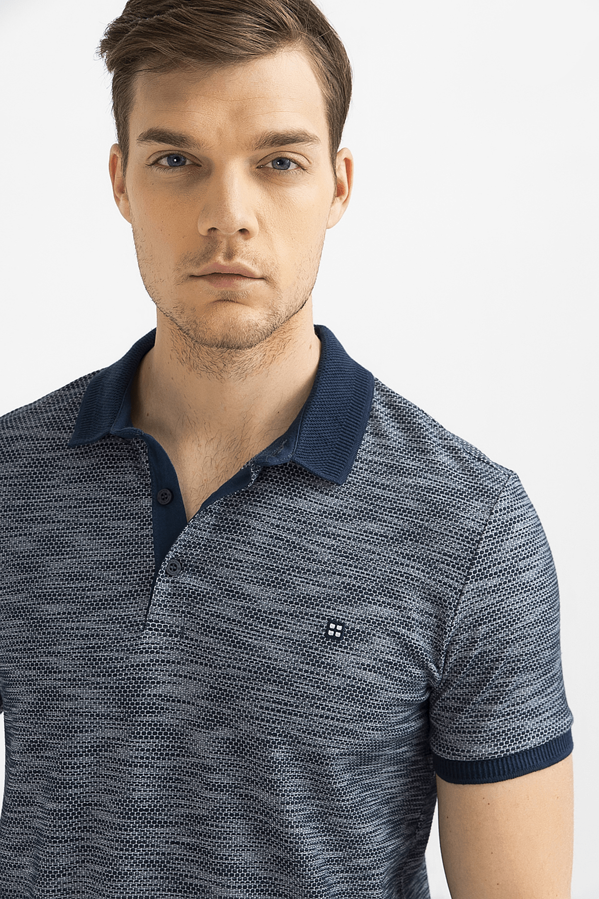 Avva Erkek Mavi Polo Yaka Jakarli T Shirt A01y1096 Trendyol