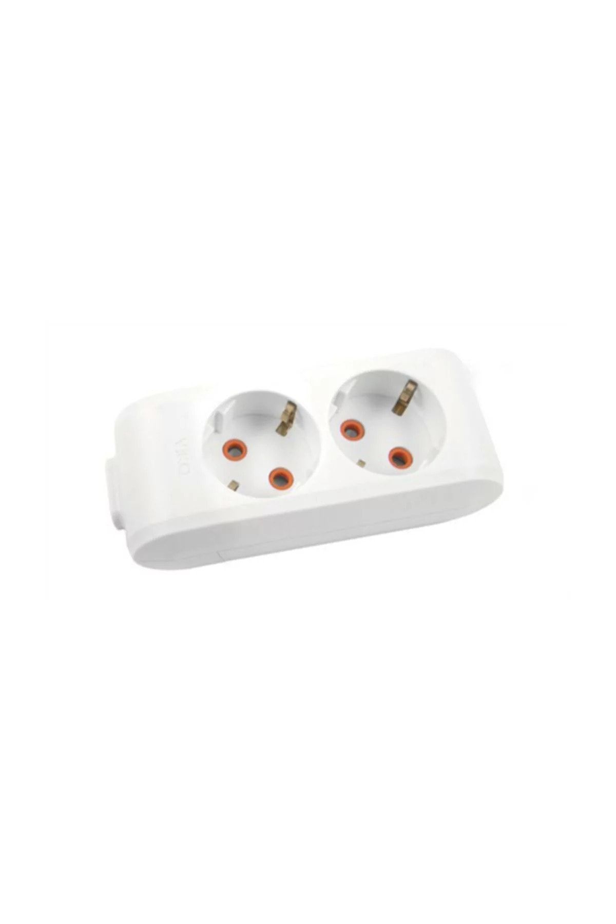 VİKO-Multi-let Double Socket (2 Pieces) Grounded Child Proof Wireless Group Socket with Terminals White 1
