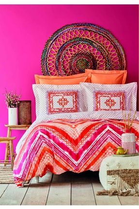 Karaca Home Canvas Multi Rnf Cift Kisilik Nevresim Takimi 4 Yastik Pico Trendyol