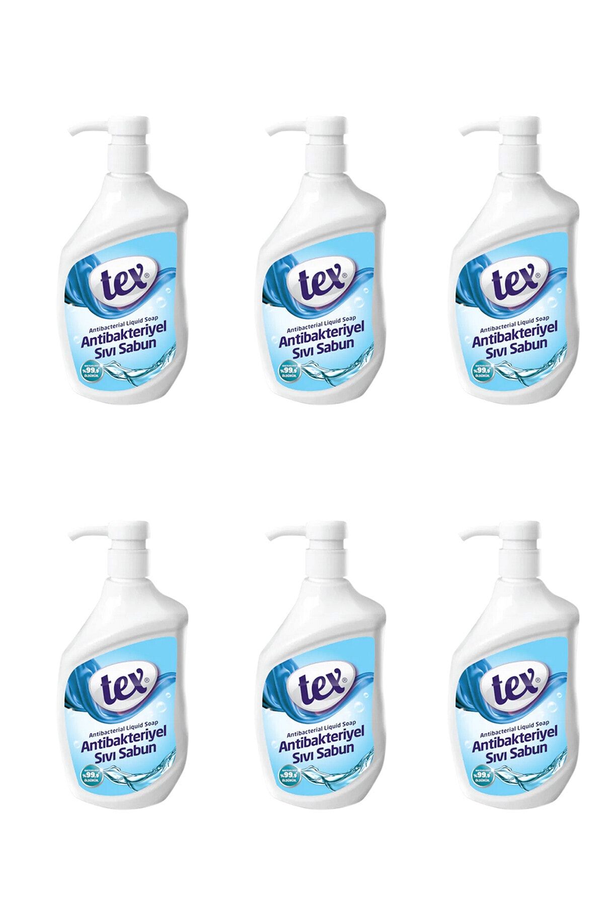 صابون مایع آنتی باکتریال 750 میلی لیتری بسته 6 عددی Tex