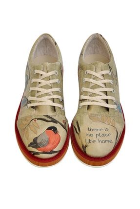 Like Home / Tasarım Baskılı Vegan / Broke-s Kadin Ayakkabı dgbrk017-201