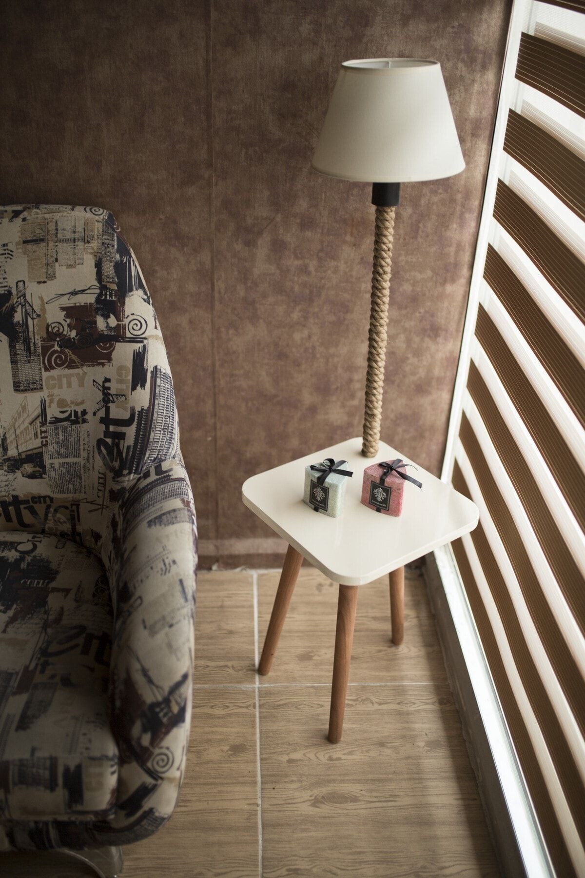 casa idea mdf sehpa konik krem abajur fiyati yorumlari trendyol