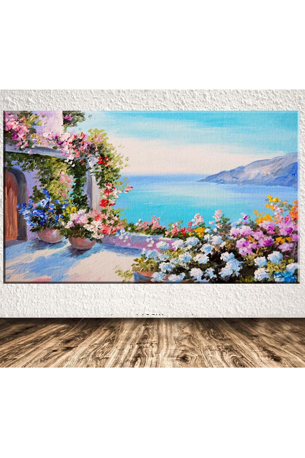 Shop365 Dev Boyut Mavi Manzara Kanvas Tablo Sb-43012
