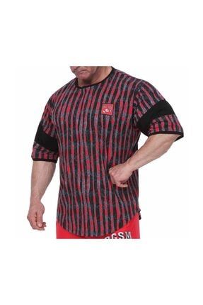 Oversize Rahat Kesim Outdoor Antrenman T-shirt Kırmızı 3292