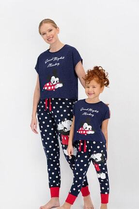 Mickey Minnie Mouse Mickey Mouse Lisansli Lacivert Kiz Cocuk Pijama Takimi Fiyati Yorumlari Trendyol