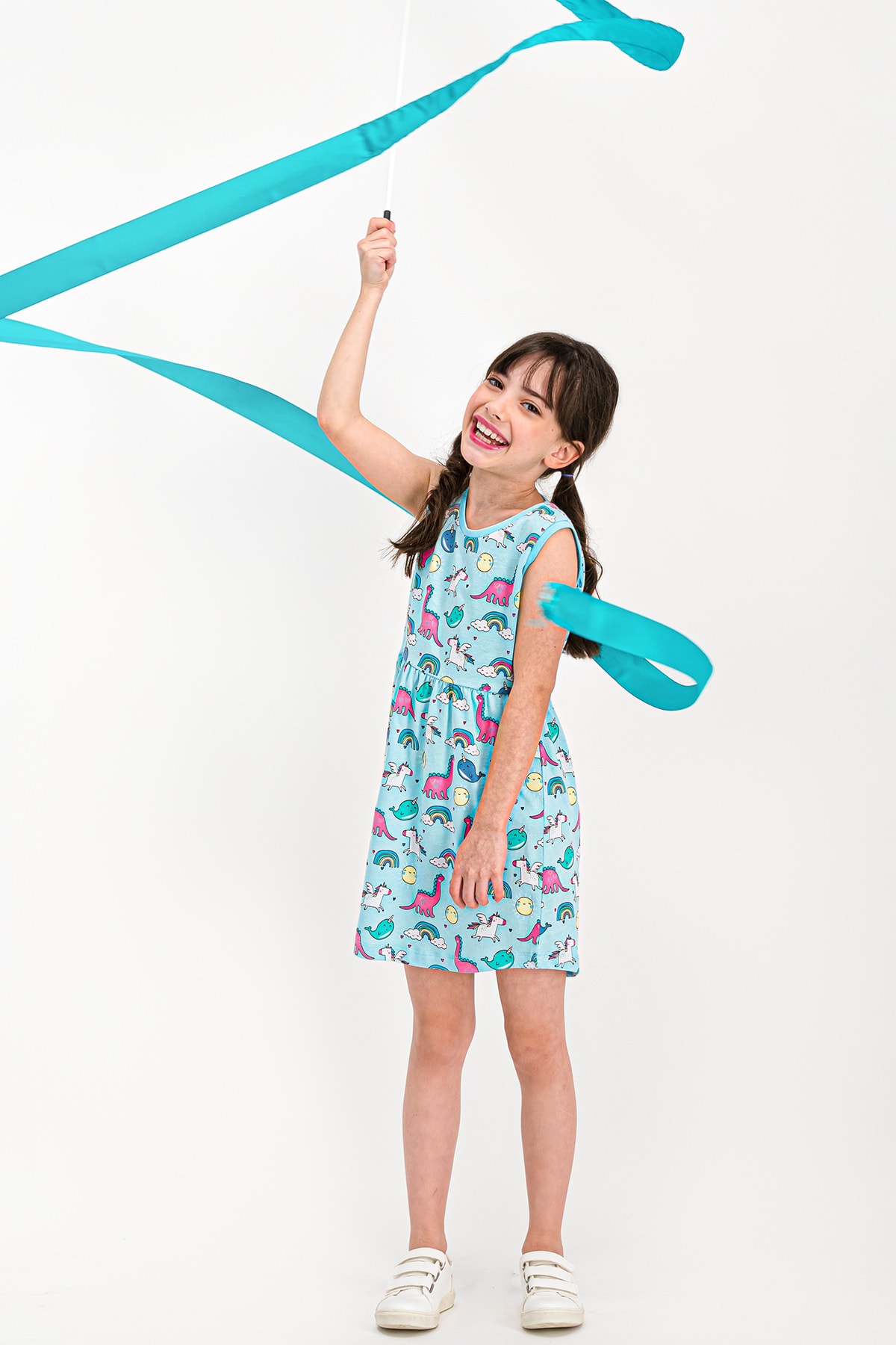 Unicorn Baby Blue Girl Homewear Dress