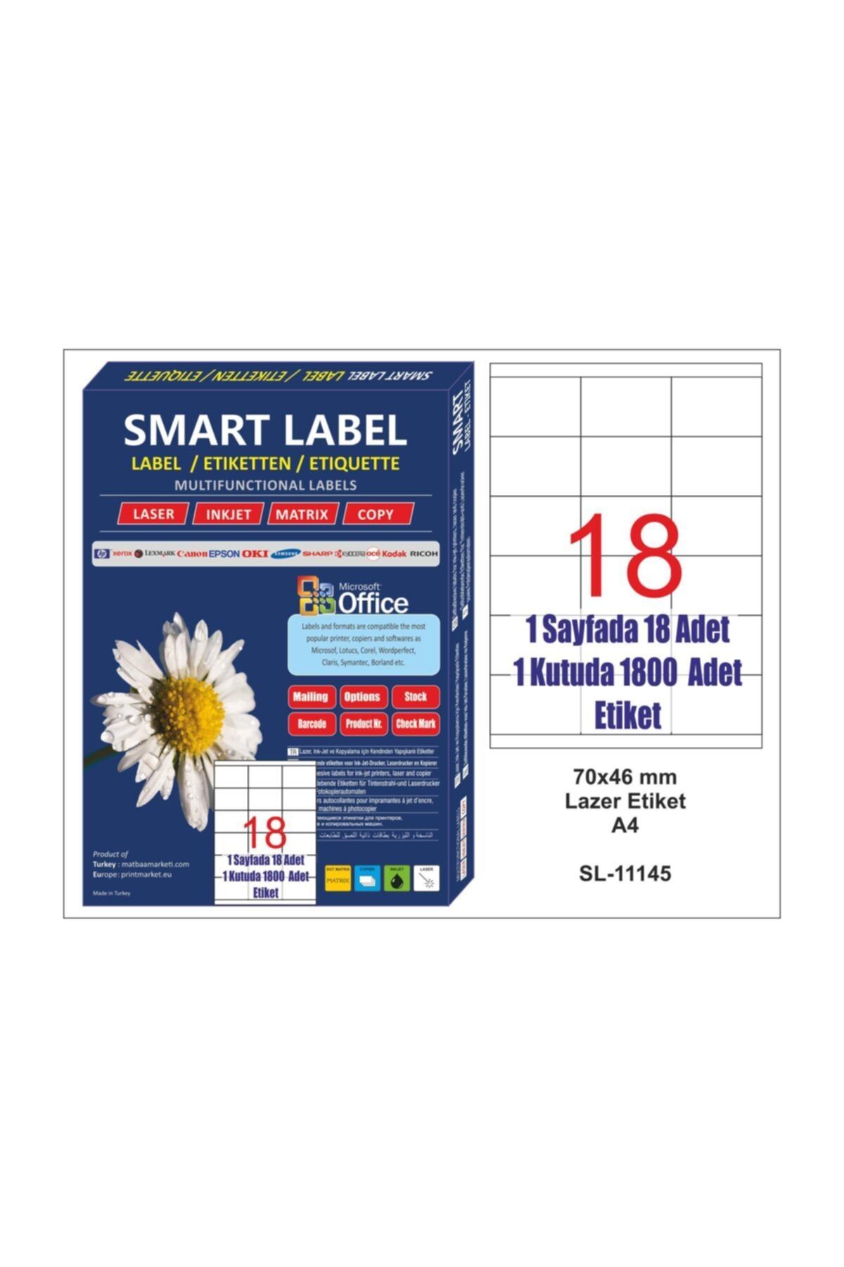 Smart Label-Laser Label 70x46 - A4 - 100 Sheets 2