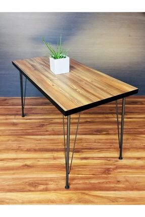 Yirmi15 Metal Ayak Agac Desenli Azra Dekoratif Mutfak Masasi 60x120 Cm Trendyol