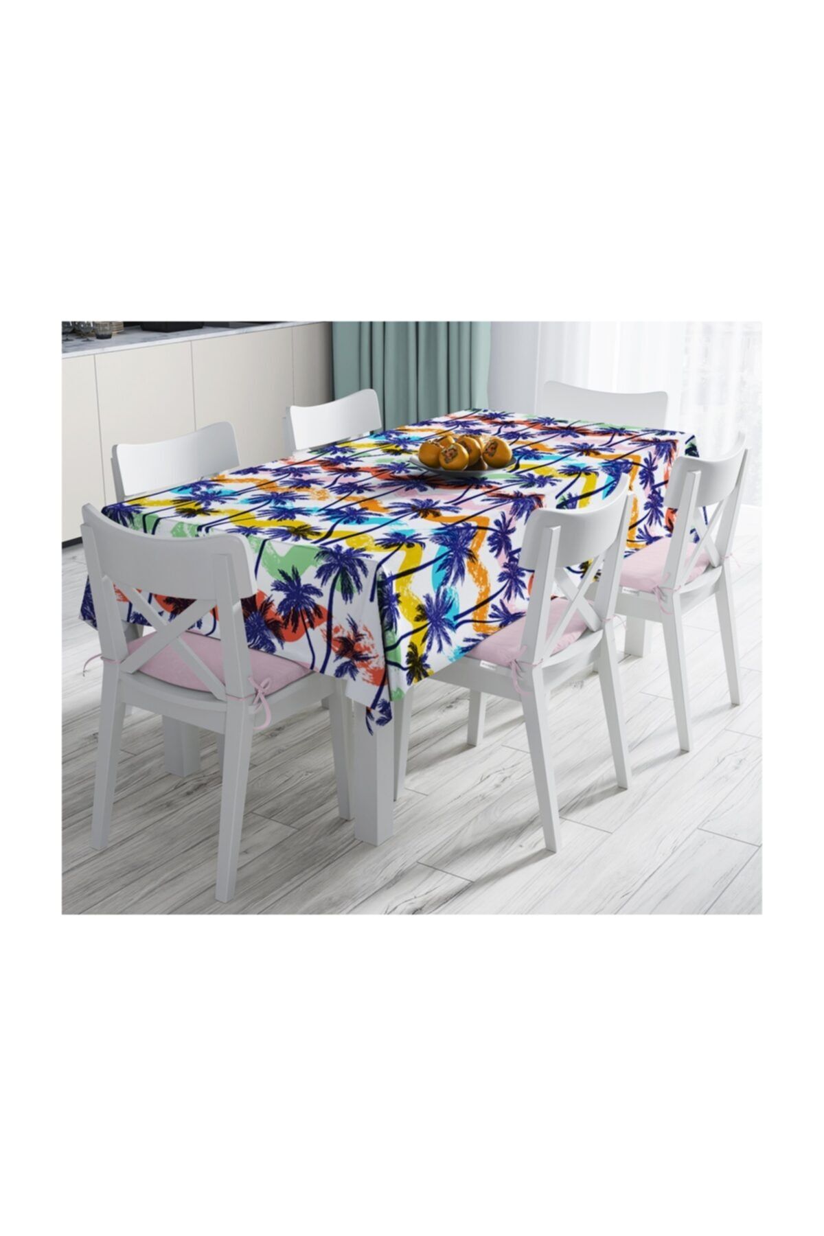 Realhomes Fata De Masa Decorativa Design Special Palmi Colorati-140x220 Cm - One Size