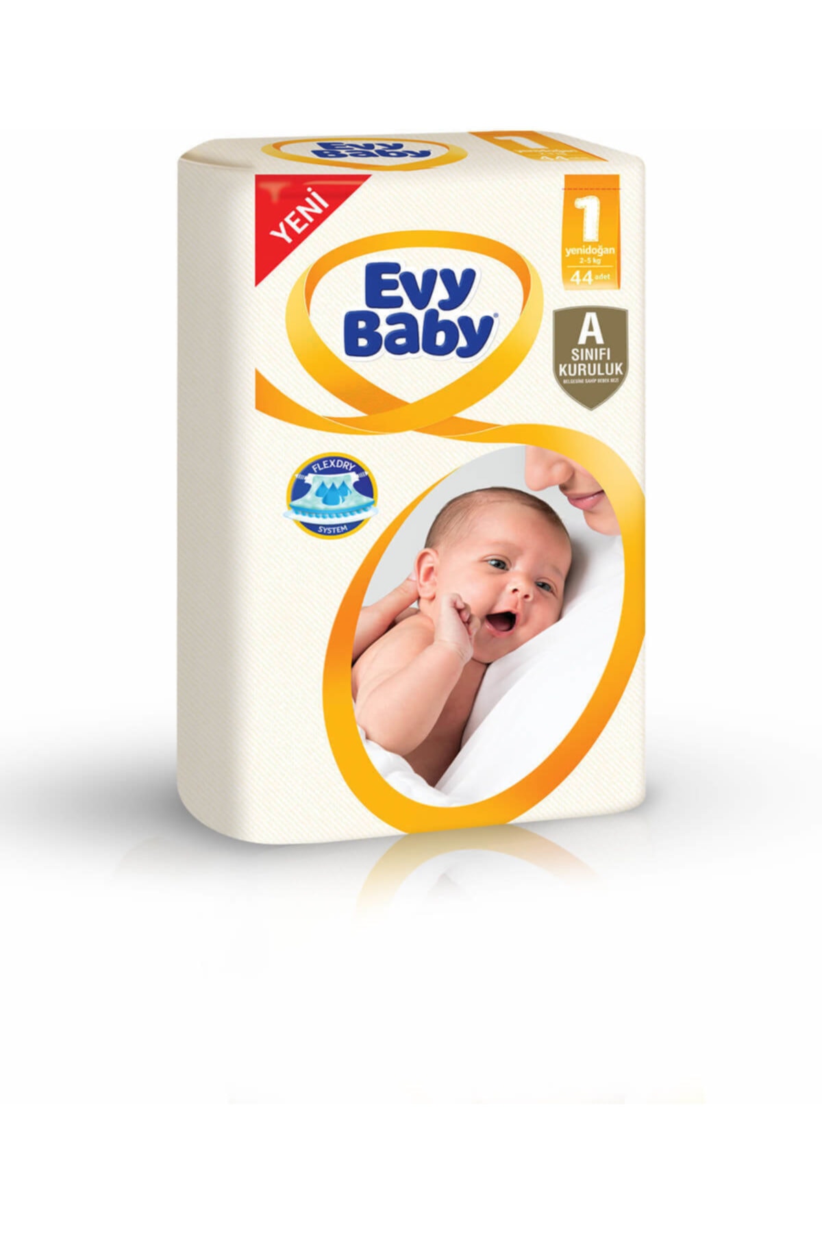 Evy Baby Bebek Bezi Yenidoğan 1 Beden 1 Beden Jumbo 44 Adet