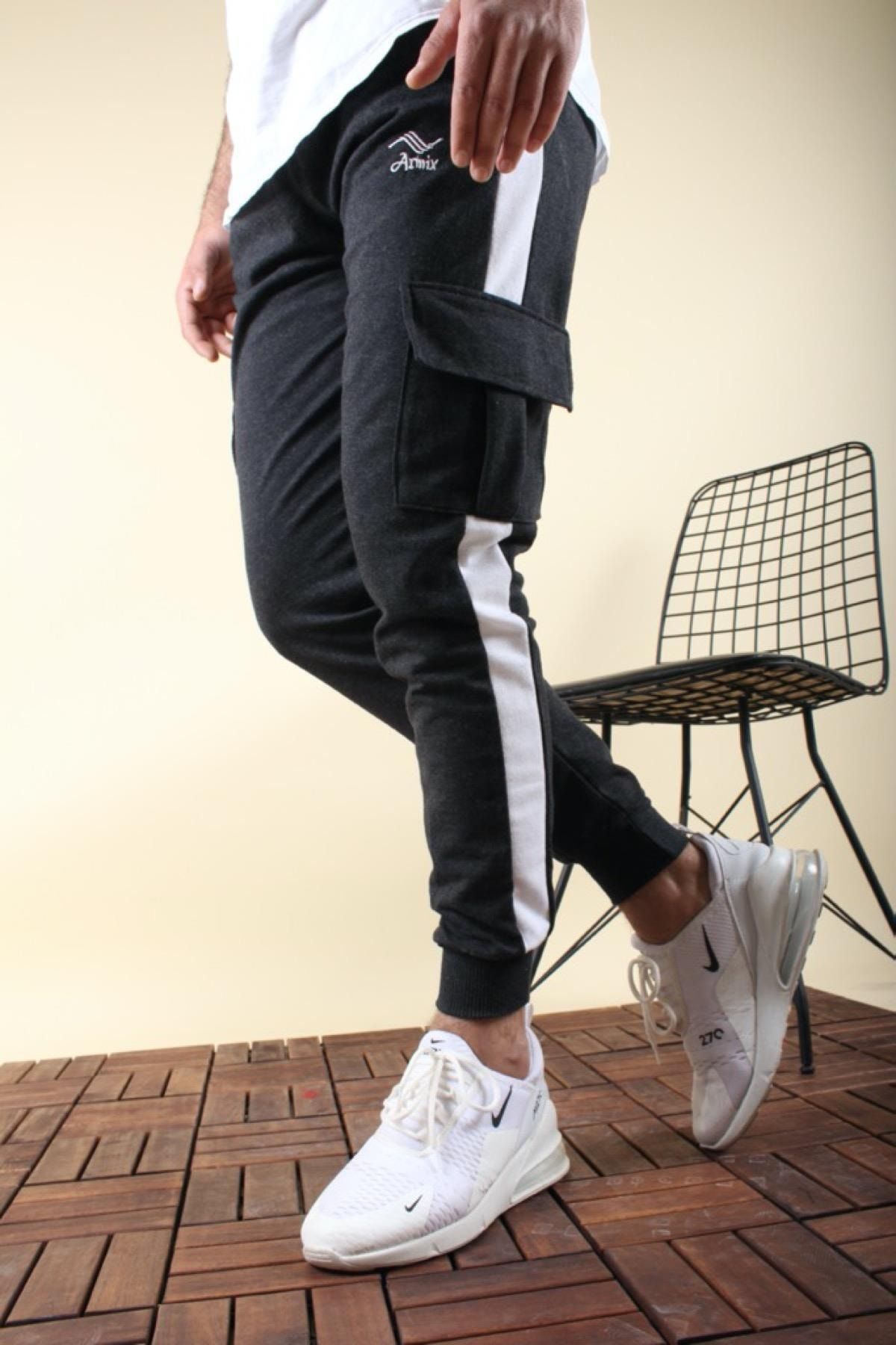 Oksit Masi 2020 Slim Fit Seritli Kargo Cep Erkek Esofman Alti Trendyol