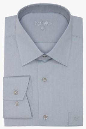 Erkek Gri Klasik Kesim Takım Elbise Gömleği 111,125
