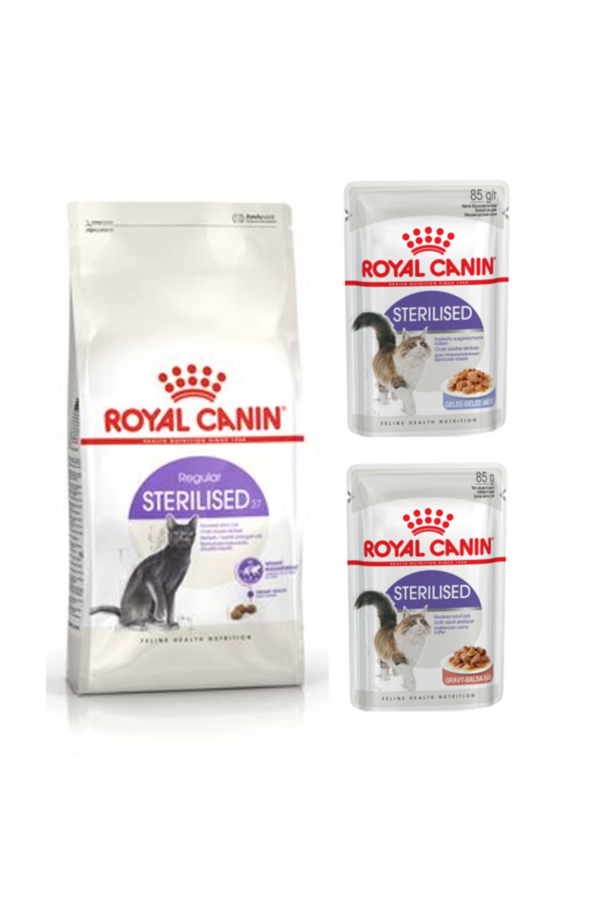Royal Canin Sterilised 37 Kısır Kedi Kuru Maması 2 kg + 2 Adet Sterilised Kısır Kedi Yaş Maması 85 gr