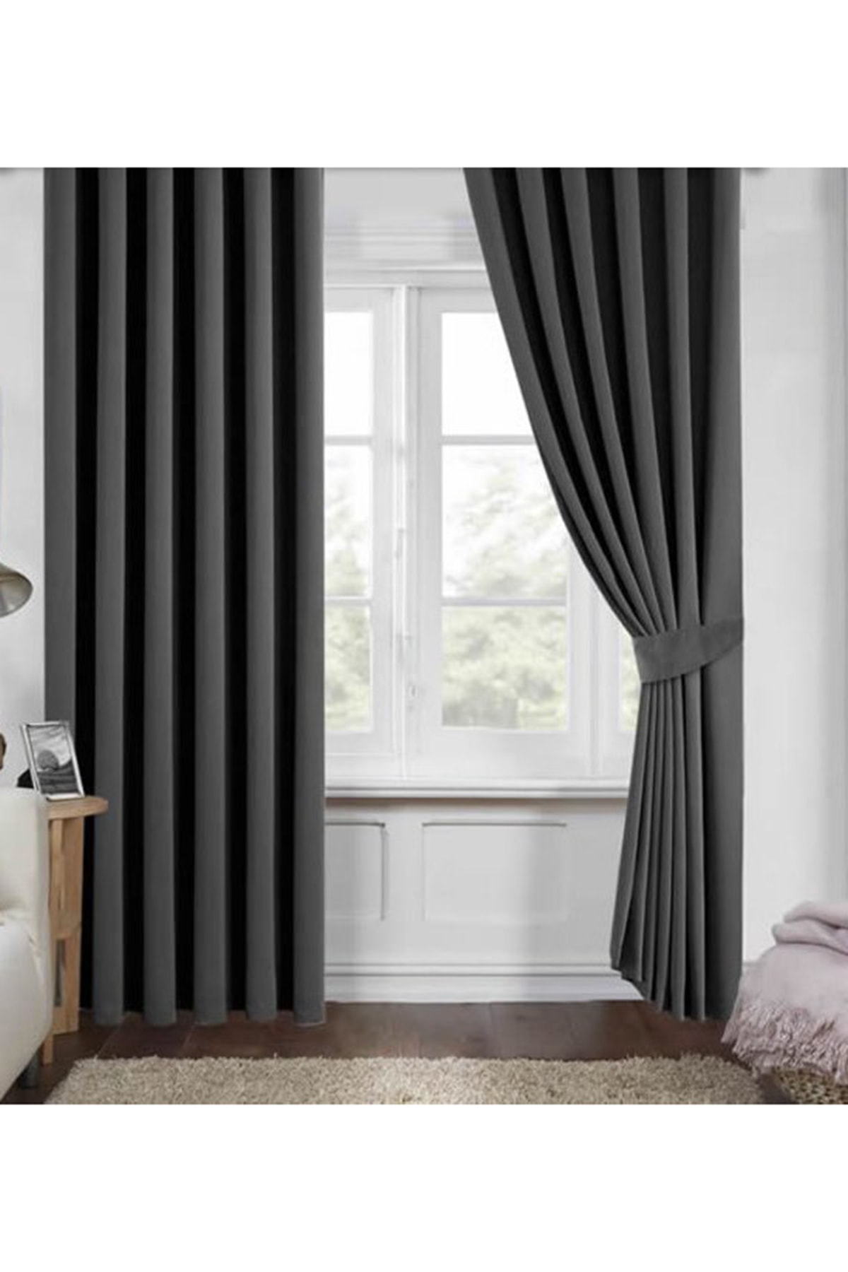 Vivense Belle Cose Kullanima Hazir Blackout Karartma Fon Perde Gri