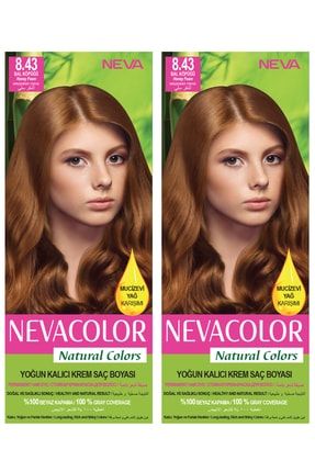 2’li Natural Colors 8.43 Bal Köpüğü - Kalıcı Krem Saç Boyası Seti 2NC8-43