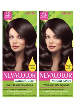 2’li Natural Colors 4.5 Kızıl Kahve - Kalıcı Krem Saç Boyası Seti 2NC4-5