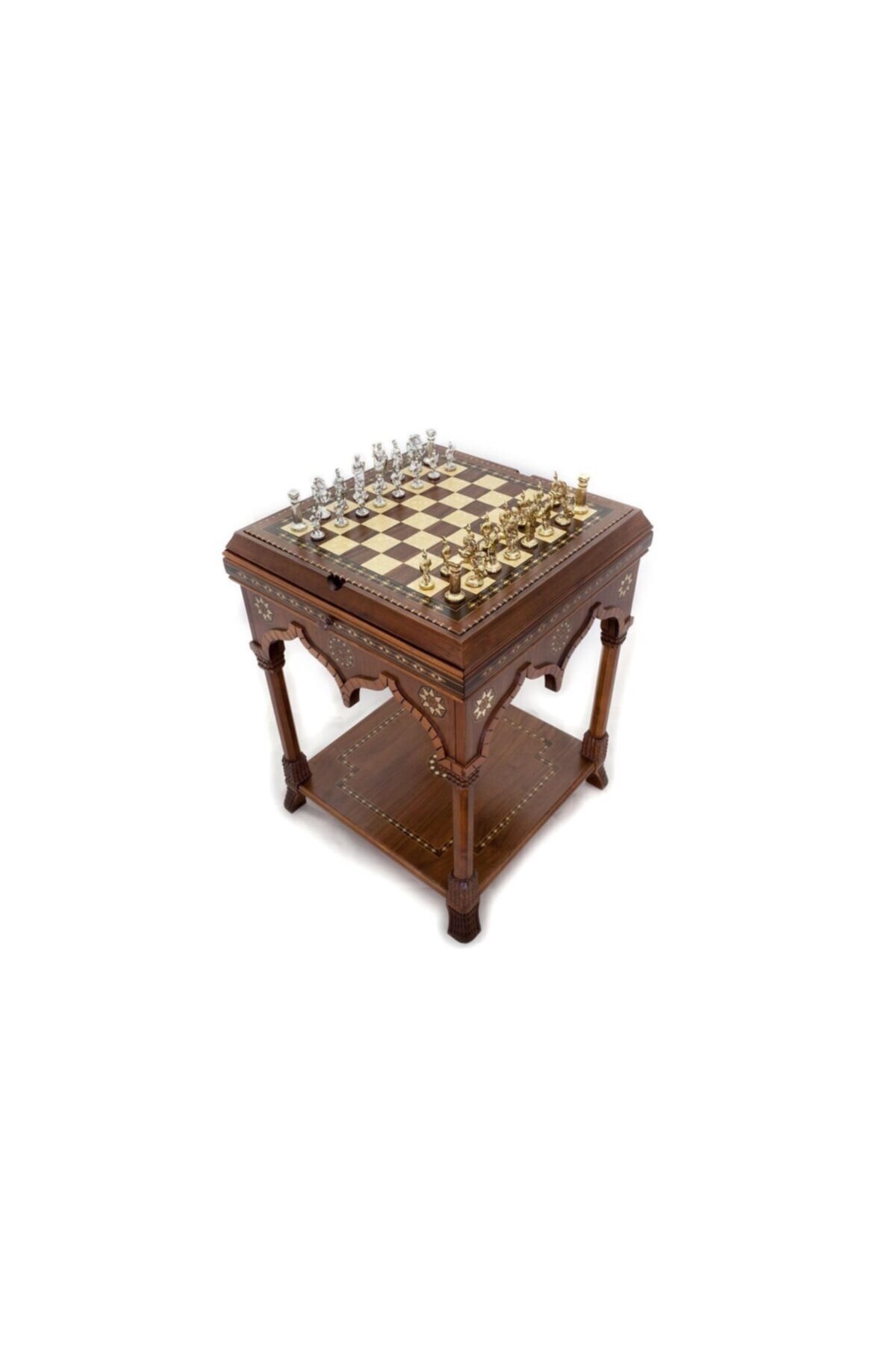 Helena Wood Art Kantra Model Satranc Ve Tavla 55x55x75 Cm - Fiyatı