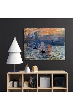 İzlenim Gün Doğumu, Claude Monet Kanvas Tablo (Ölçü: 70x100cm) C701-934