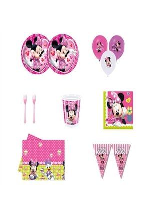 Minnie Mouse Mini Mouse Dogum Gunu Parti Malzemeleri Susleri Seti 40 Kisilik Trendyol