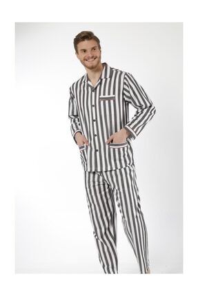 Kocabey 4007 Gaffur Cizgili Poplin Erkek Pijama Takimi Trendyol