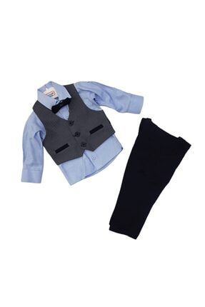 Terry Kids 9714 Erkek Bebek Kareli Smokin Takim Trendyol