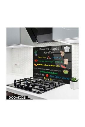 Disegno Cam Ocak Arkası Koruyucu | Mutfak Kuralları DCOAK228