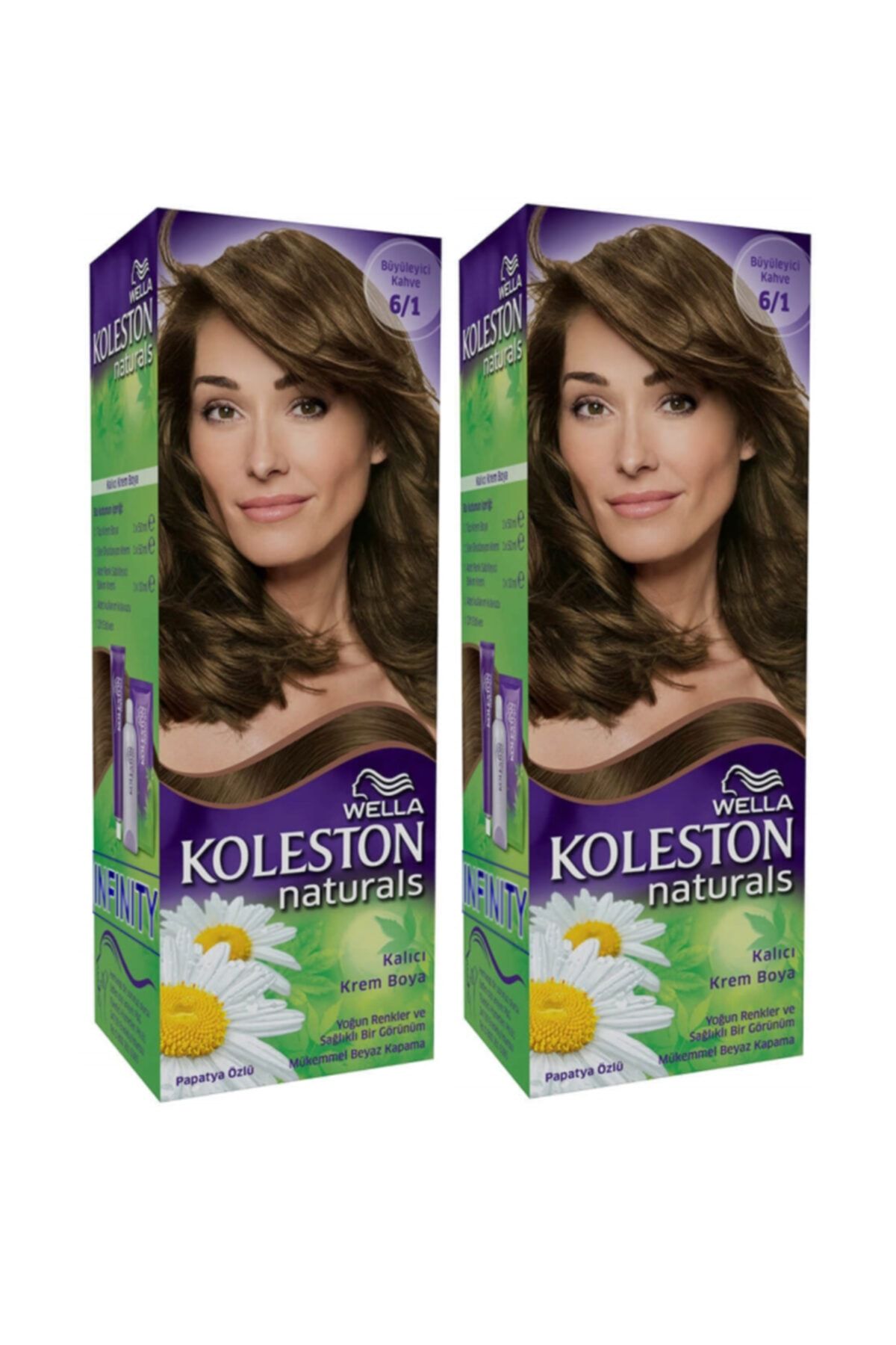 Wella 2�li Koleston Naturals 6/1 Büyüleyici Kahve Kalıcı Krem Saç