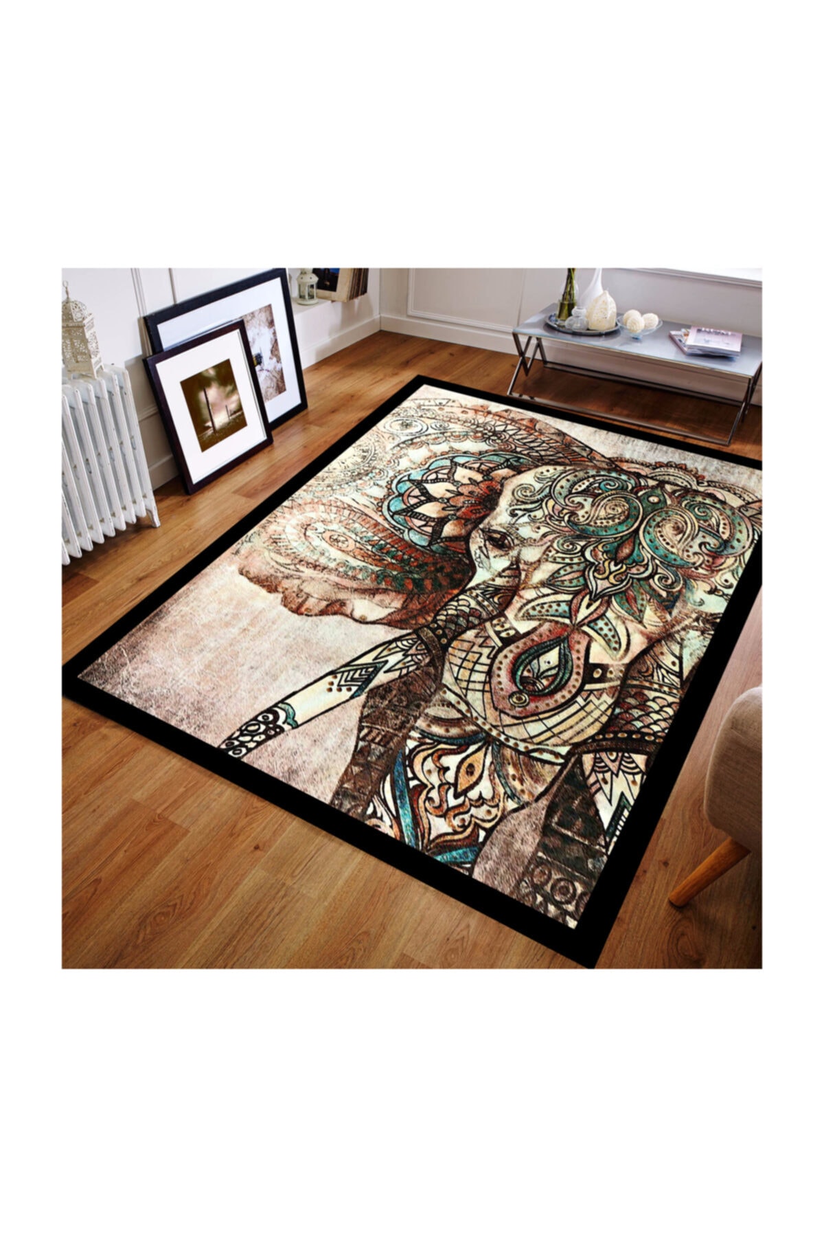 redhome hali retro fil desenli dekoratif salon halisi fiyati yorumlari trendyol